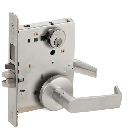 Schlage Storeroom Mortise Lock with Deadbolt, 06B Design, Satin Chrome L9480P 06B 626